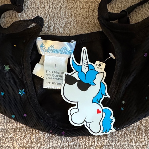 Black Star Patterned Bralette - Picture 2 of 4